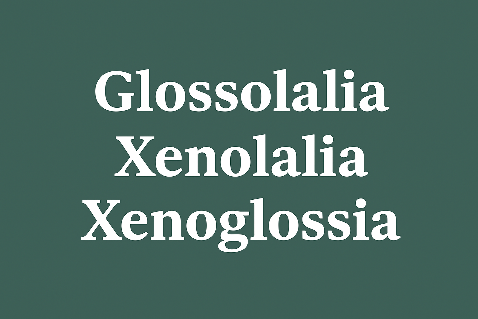 Línguas "estranhas" espirituais