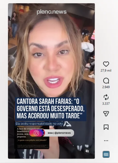 Cantora evangélica e portal gospel enganam sobre IBGE manipular dados sobre evangélicos para ajudar governo federal
