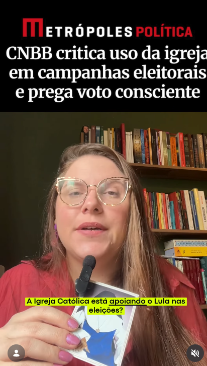 CNBB critica uso da igreja em campanhas eleitorais e prega voto consciente.